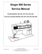 Singer 807 Sewing Machine Service Manual