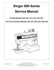 Singer 822 Sewing Machine Service Manual