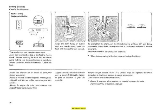 Janome MW 3018 Sewing Machine Instruction Manual