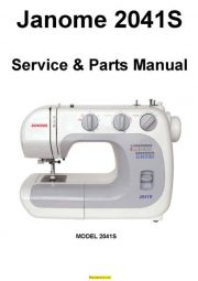 Janome 2041S Sewing Machine Service-Parts Manual