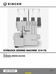 Singer S14-78 Overlock Sewing Machine Instruction Manual
