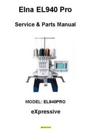 Elna Pro 940 Expressive Sewing Service-Parts Manual