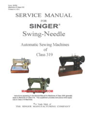 Singer 319 Class Sewing Machine Service Manual