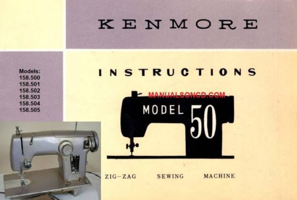 Kenmore 158.500 - 158.504 Sewing Machine Instruction Manual