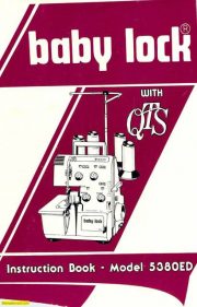 Baby Lock 5380ED Sewing Machine Serger Instruction Manual