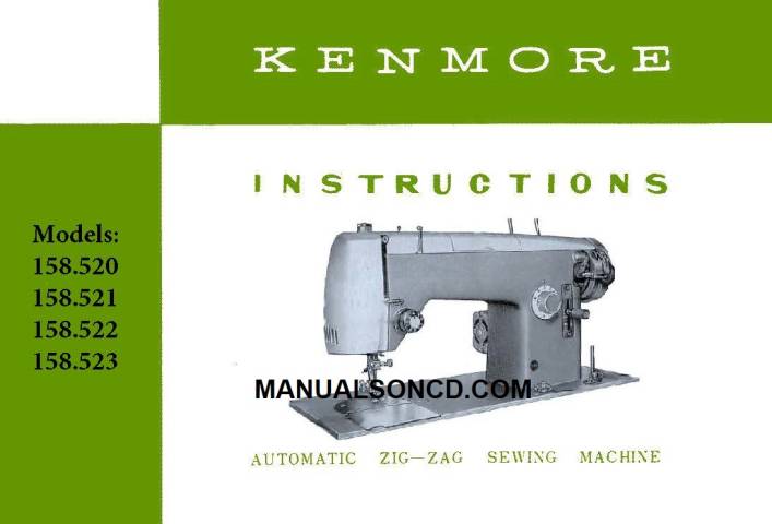 Kenmore 158.34 158.52 158.54 158.160 Service Manual
