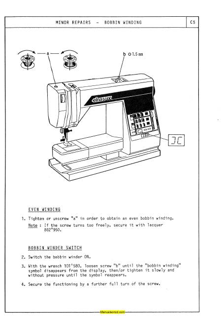Service Manual, Elna 2003 : Sewing Parts Online