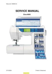 Elna 6600 Sewing Machine Service-Parts Manual