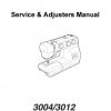 Janome 3004-3012 Sewing Machine Service-Adjusters Manual