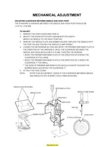 Janome MyStyle 100 Sewing Machine Service-Parts Manual