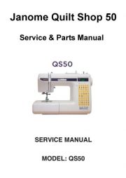 Janome QS50 Sewing Machine Service-Parts Manual