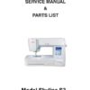 Janome Skyline S3 Service-Parts Sewing Machine Manual