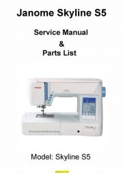 Janome Skyline S5 Service-Parts Sewing Machine Manual