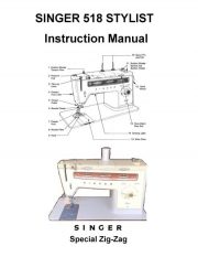 Singer 518 Stylist Sewing Machine Instruction Manual