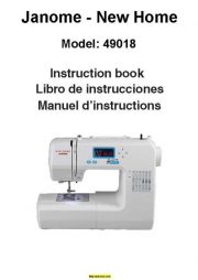 Janome New Home 49018 Sewing Machine Instruction Manual