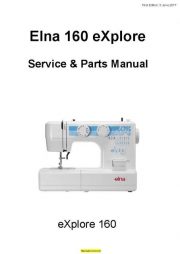 Elna 160 eXplore Sewing Machine Service-Parts Manual