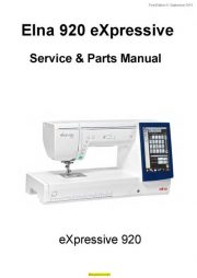 Elna 920 eXpressive Sewing Machine Service-Parts Manual