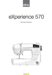 Elna 570 eXperience Sewing Machine Instruction Manual