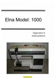 Elna 1000 Lotus Sewing Machine Instruction Manual