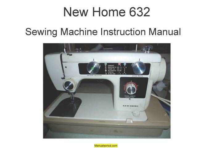 Janome 632 Sewing Machine  New Home Zigzag Instructions Manual Reproduction 