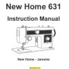 New Home Janome 631 Sewing Machine Instruction Manual