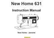 New Home Janome 631 Sewing Machine Instruction Manual