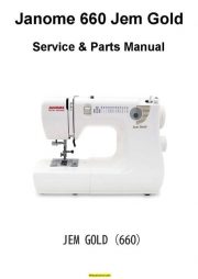 Janome 660 Jem Gold Sewing Machine Service-Parts Manual