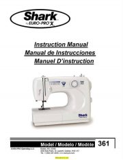 Shark Euro Pro X 361 Sewing Machine Manual