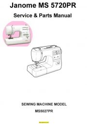 Janome MS5027PR Sewing Machine Service-Parts Manual