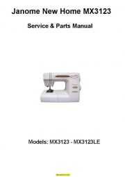 Janome New Home MX3123 Sewing Machine Service-Parts Manual