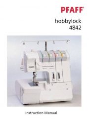 Pfaff 4842 Hobbylock Sewing Machine Instruction Manual