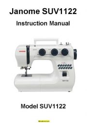 Janome SUV1122 Sewing Machine Instruction Manual