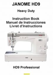 Janome HD9 Sewing Machine Instruction Manual