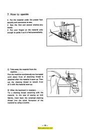 Mammylock ML-303 Sewing Machine Instruction Manual