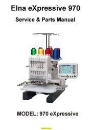 Elna 970 eXpressive Machine Service-Parts Manual