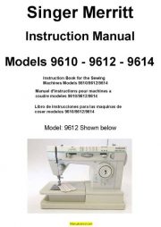 Singer 9610 Merritt Sewing Machine Instruction Manual