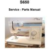 New Home - Janome S650 Sewing Machine Service-Parts Manual