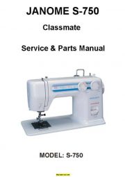 Janome S-750 Classmate Sewing Machine Service-Parts Manual