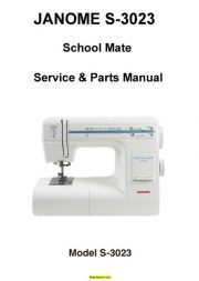 Janome S-3023 School-Mate Sewing Machine Service-Parts Manual