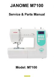 Janome M7100 Sewing Machine Service-Parts Manual