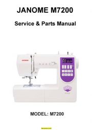 Janome M7200 Sewing Machine Service-Parts Manual