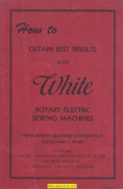 White Rotary Sewing Machine Instruction Manual