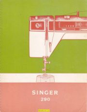 Singer 290 Sewing Machine Instruction Manual
