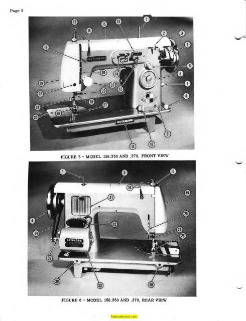 Kenmore 158.35 - 158.37 Sewing Machine Service-Parts Manual