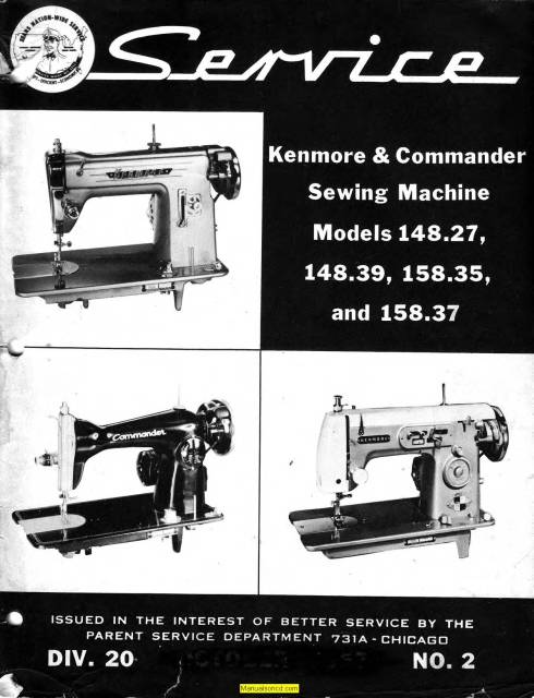 Kenmore 158.35 - 158.37 Sewing Machine Service-Parts Manual