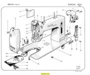 Necchi Esperia BEG 1960 Sewing Machine Parts Manual