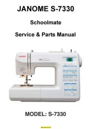 Janome S-7330 Schoolmate Sewing Machine Service-Parts Manual