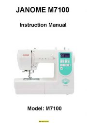 Janome M7100 Sewing Machine Instruction Manual