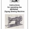 Bernina 117 Zigzag Sewing Machine Instruction Manual