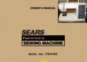 Kenmore 385.1764180 Sewing Machine Instruction Manual